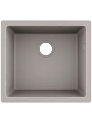 Мойка из гранита Hansgrohe S51 43431380 (500х450) под столешницу, серый бетон — миниатюра 1