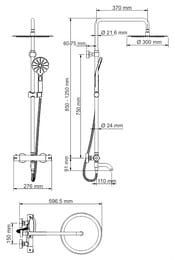 Душевая система WasserKRAFT Thermo A18801 с термостатом