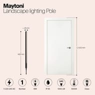 ����������� ���������� Maytoni Pole (����) O440FL-L18GF3K, 3000K 18�� IP 65, ������