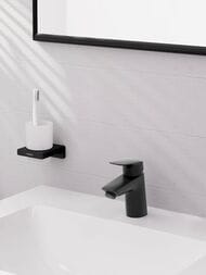 Смеситель Hansgrohe Logis для умывальника, излив 70мм, однозахватный, без д/к, черный мат. 71071670 — изображение 2