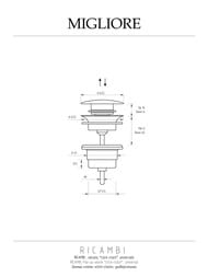 ������ ������ Migliore RICAMBI "click-clack" ��� �������, ������ 31773