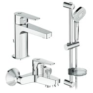 Набор смесителей 3в1 Ideal Standard ESLA для умывальника, ванны/душа, душевой гарнитур BC264AA