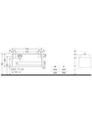 ����� ��� �������� Duravit White Tulip WT4987L8585 1300�408�550 ���������, 2 ����. ��., ����� ������