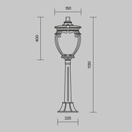 ����������� ���������� Maytoni Fleur (����) O414FL-01BZ1, E27�1 60�� IP 44, ������