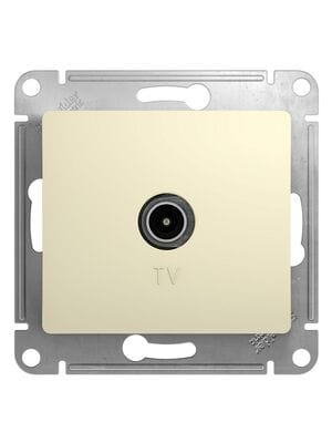 Розетка Systeme Electric GLOSSA телевизионная TV в рамку 1дБ бежевая GSL000291