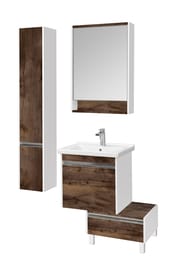 Шкаф-колонна AQUATON Капри 1A230503KPDBR 300x265x1630 правый, 2 дверцы, таксония темная