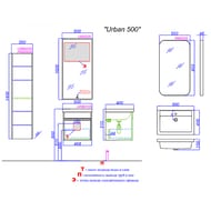 ����� ��� ���������� Aqwella Urban 50 (500�505�400) ���������, ��� ����� URB0105DD