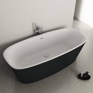 Ванна акриловая Ideal Standard Lux DEA 1800х800х610 отдельностоящая, с обвязкой, черная K8721V3