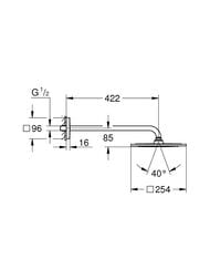 ������� ��� Grohe Rainshower F-Series10'' 26259000 �������, 254�254, 1 ����� �����, ���������, ����