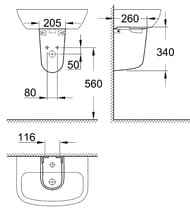 Полупьедестал Grohe Euro Ceramic 39426000 для раковины