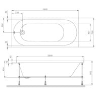 Ванна акриловая AM.PM X-Joy 1600х705х404 прямоугольная, белый W94A-160-070W-A