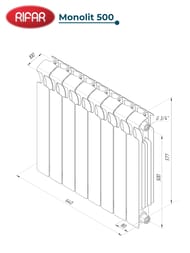 �������� ��������������� RIFAR Monolit 500 (577�640�100) 8 ������, 1528��, �������� �����