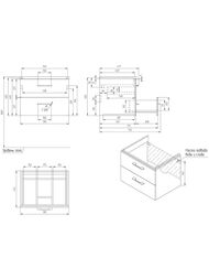 ����� ��� �������� Cersanit LARA 60 ��������� (460�585�445 ��.) ����   64134