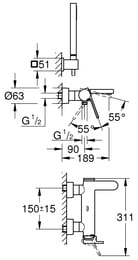  Grohe Plus   , ,  33547003
