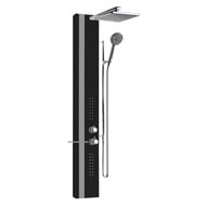 Душевая панель Novellini Line 2 220х1500 мм, LED, г/м, термостат, черный/серебро LINE2VTL-HJ