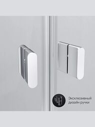 Душевой уголок AM.PM X-Joy Twin Slide (90х90х185) профиль матовый хром/прозрачное W88G-205-090MT64