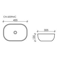 Раковина накладная Ceramicanova Element 455х325х135 прямоугольная, капучино матовый CN6009MC