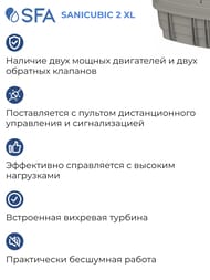 Канализационная насосная установка SFA SANICUBIC 2 XL (2 VX) для общественного пользования