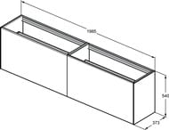 ����� ��� �������� Ideal Standard CONCA (1985x373x550) 4 �����, ���� ������ ���� T3999Y5