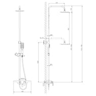 Душевая система Lemark TROPIC LM7006C смеситель ванна/душ, поворотный излив, верхний/ручн.душ, хром