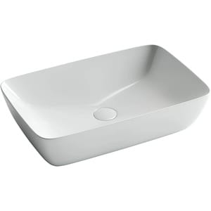 Раковина накладная Ceramicanova Form 590х400х145 прямоугольная, без перелива, белая CN2003