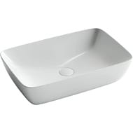 Раковина накладная Ceramicanova Form 590х400х145 прямоугольная, без перелива, белая CN2003