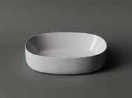 Раковина накладная Ceramicanova Element 540х350х145 овальная, без перелива, цвет: белый CN5023
