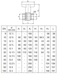 Кран шаровый Oventrop Optibal 1/2"ВВ DN-15 полнопроходной, 16 бар, латунь, удлинен.ручка, 1077104