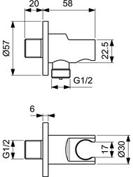 ��������� Ideal Standard IDEALRAIN ��������� ��� ����� � �������� �� ���� ������ 1/2, ���� BC807AA