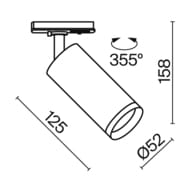 �������� ���������� Maytoni Focus LED (����� ���) TR021-1-12W4K-W-D-W Unity 4000K 12�� 50� Dim Triac, IP20, �����