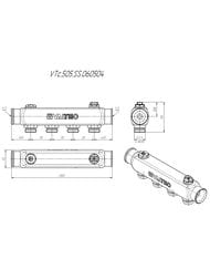 Коллектор VALTEC 1" на 4 выхода евроконус 3/4" нерж. м/о 50 мм VTc.505.SS.060504