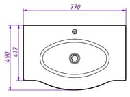 ��������-���������� Cezares PETALO (77x49) ����������, Bianco PETALO-BIANCO-800-VTR