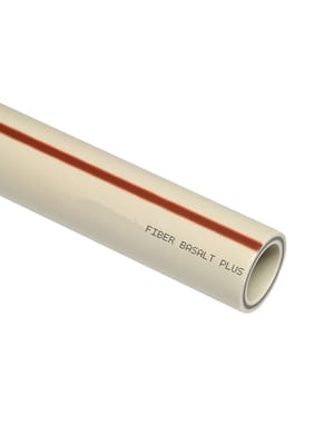 Труба PP-RCT FIBER BASALT PLUS S3,2 d25*3,5 армированная цвет: серый (пог.м) STRFB025TRCT армирован базальтовым волокном (BF)