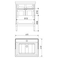 ����� ��� �������� Caprigo ������� 60 bianco light vintage 615�876�472 ��������� 10410 A-B003