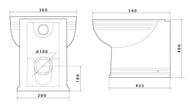 Унитаз напольный Caprigo Armonia 375х540х400 белый, без сиденья 5823