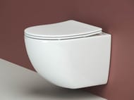 Унитаз подвесной Ceramicanova Forma 485х368х320 безободковый, сиденье микролифт, крепеж CN3009