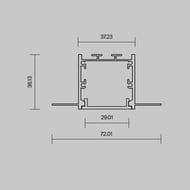 ����������� ������� ������������ Led Strip �������� ������� 72x36, �������, 3 �, ALM-7236T-S-3M, 636011