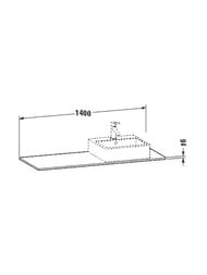 ���������� Duravit XSquare 1600�550�16 1 ����� ������, ������� ������� XS060HR4343