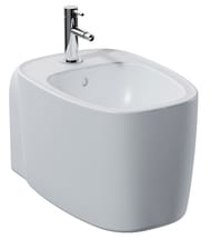 Биде Vitra Plural подвесное 550 мм, антибактериальное покрытие, перелив, белый 7831B403-0288