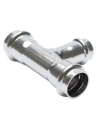 Тройник переходной пресс Franta 35х22х35мм, нержавеющая сталь SUS 304, V11352200