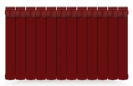 Радиатор биметаллический RIFAR Monolit 500 (577х960х100) 12 секций, 2292Вт, коричнево-красный