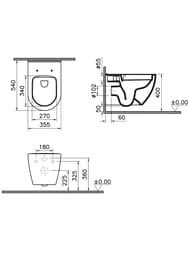 Комплект: Инсталляция Vitra+ Унитаз Integra+ сиденье с микролифтом + клавиша смыва 9856B003-7200
