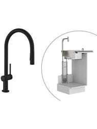 Смеситель Hansgrohe Talis M54 для кухни 210 вытяжной душ, поворотный 2jet sBox черный мат 72801670 — миниатюра 1