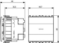 ������ Vimar 1P ������ NO 10A 2�, ������� �������, 20108.2.N