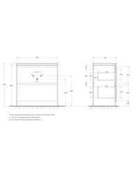 ����� ��� �������� BelBagno ALBANO (800�450�810) ���������, Bianco Lucido ALBANO-800-2C-PIA-BL