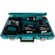 Дрель-шуруповерт MAKITA DHP453RFE аккумуляторная, ударная, 18В, 2х3.0Ач,13мм, 400/1300об/мин, кейс