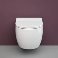 Унитаз подвесной Ceramicanova Play 370х490х340 безободковый, сиденье микролифт, крепеж, бел. CN3001