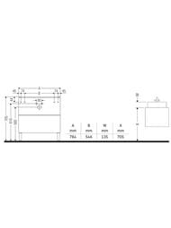 ����� ��� �������� Duravit Brioso (784�459�570) ���������, 2 �����, ����� ������ BR443501022