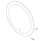 Зеркало AM.PM (800х800х30) круглое с контурной LED-подсветкой, ИК- сенсором M85AMOX0801WG