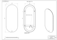 Зеркало Cersanit ECLIPSE Fusion 600x1450 с подсветкой, овальное 64816 — изображение 9